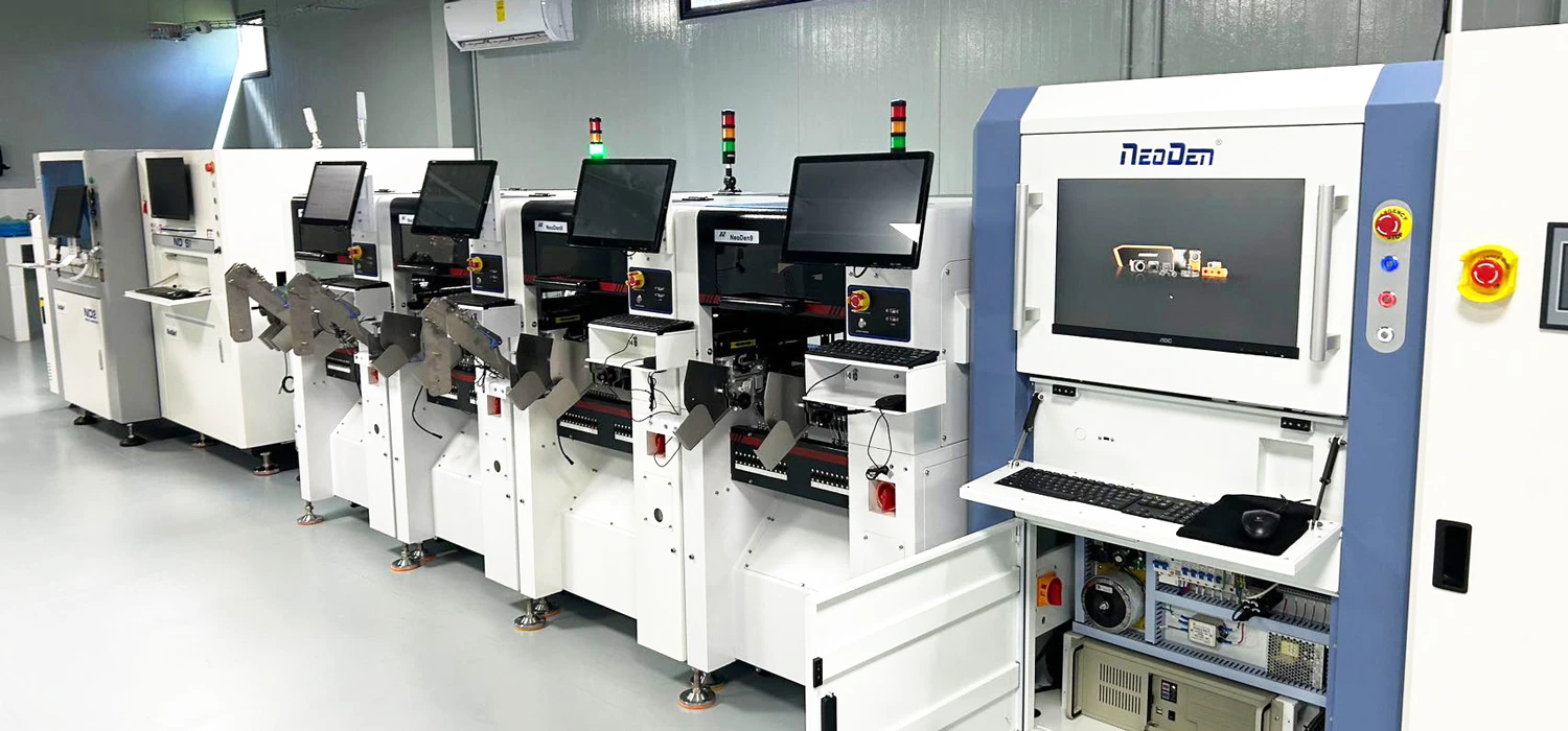NeoDen9 Full Automatic SMT Production Line in Mexico with 4 Pick and Place Machines NeoDen9 Full Automatic SMT Production Line in Mexico with 4 Pick and Place Machines